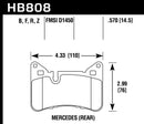 Hawk 10-15 Mercedes-Benz E63 AMG / 14-16 Mercedes-Benz E63 AMG S Ceramic Street Rear Brake Pads-4