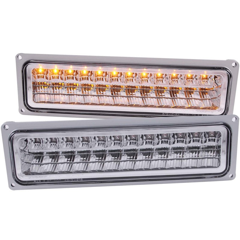 ANZO 1988-1998 Chevrolet C1500 LED Parking Lights Chrome - 0