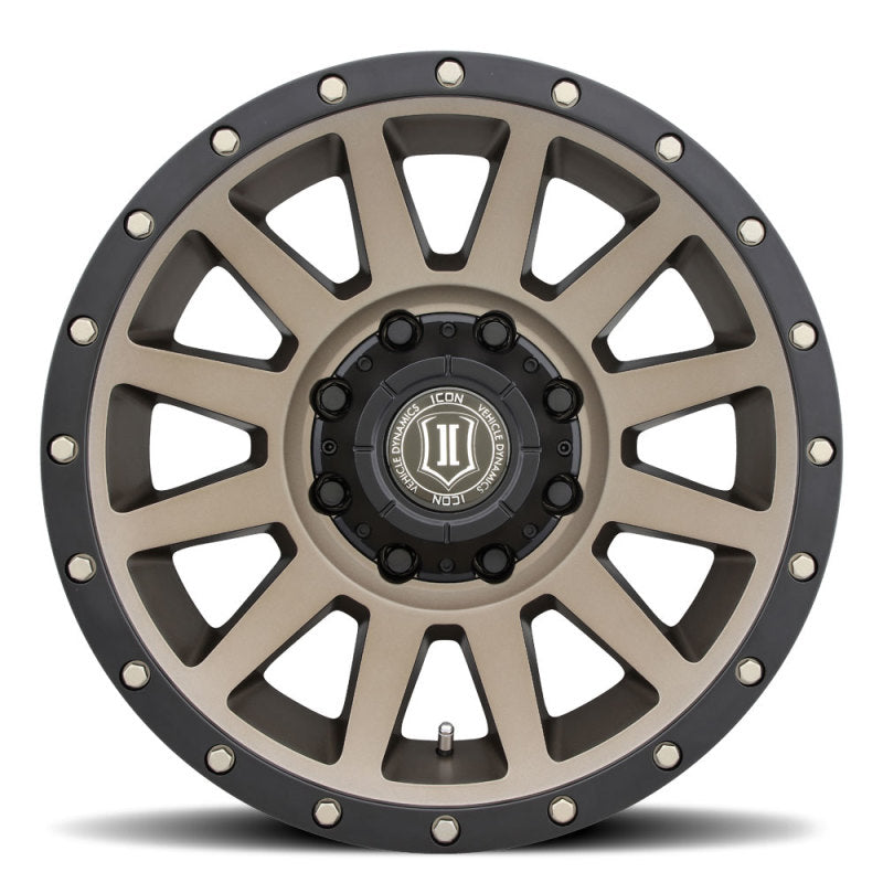 ICON Compression 18x9 8x6.5 12mm Offset 5.5in BS Bronze Wheel - 0