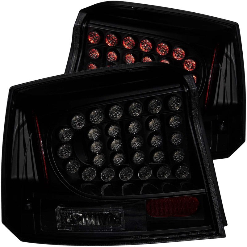 ANZO 2006-2008 Dodge Charger LED Taillights Dark Smoke - 0