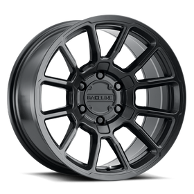 Raceline 950B Gauge 20x9in / 6x139.7 BP / 0mm Offset / 106.1mm Bore - Satin Black Wheel