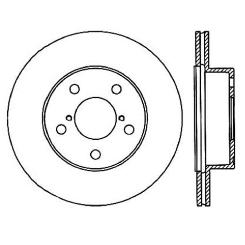 StopTech Power Slot 05-07 STi Rear Right Slotted Rotor - 0