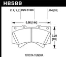 Hawk 08-10 Toyota Land Cruiser / 07-10 Tundra Super Duty Street Front Brake Pads-2