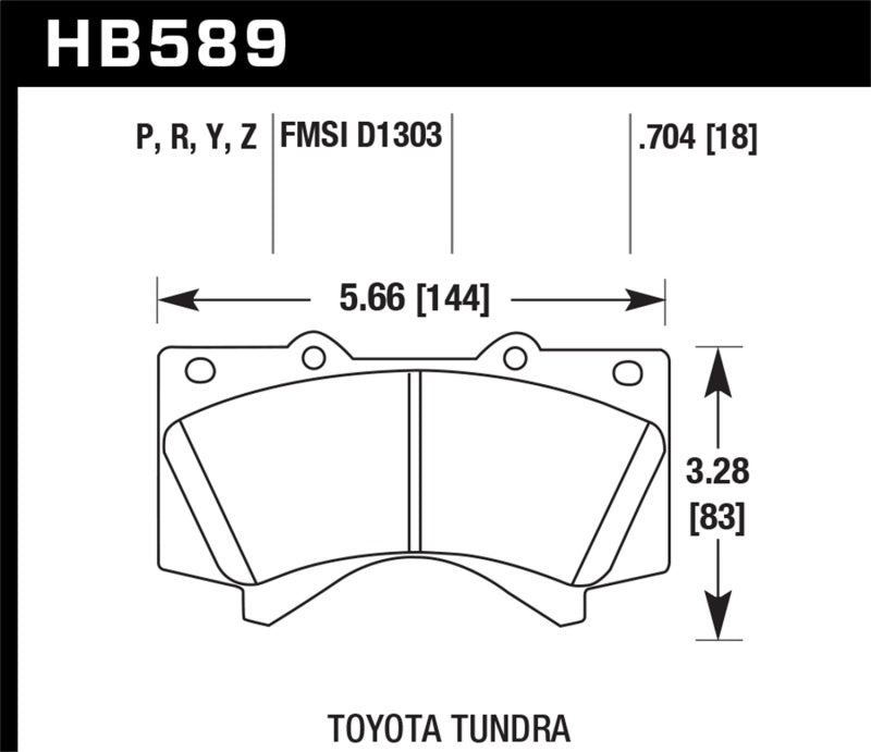 Hawk 08-10 Toyota Land Cruiser / 07-10 Tundra Super Duty Street Front Brake Pads - 0