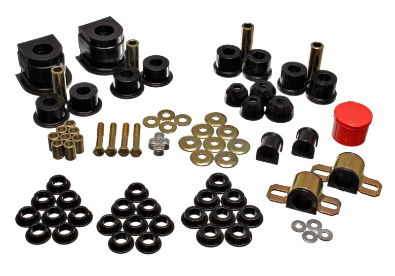 Energy Suspension 86-91 Mazda RX7 Black Hyper-Flex Master Bushing Set - 0