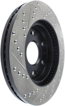 StopTech 05-10 GMC Sierra 1500 (w Rear Drum) / 07-09 GMC Yukon Front Left Slotted & Drilled Rotor-12