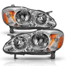 ANZO 2005-2008 Toyota Corolla Crystal Headlight Chrome Amber-17