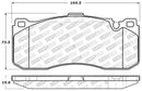 StopTech Performance 08-09 BMW 128i/135i Coupe Front Brake Pads-9