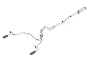Borla 15-16 Ford F150 3.5L EcoBoost Ext. Cab Black Chrome CB Exhaust ATAK Single Split Rear Exit - 0