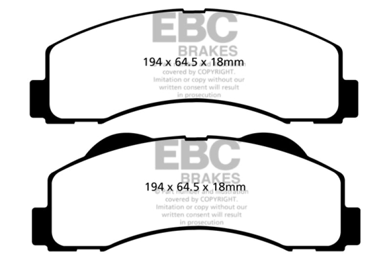 EBC 15+ Ford Expedition 3.5 Twin Turbo 2WD Extra Duty Front Brake Pads - 0