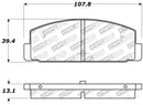 StopTech Performance 89-95 Mazda RX7 / 03-05 Mazda 6 Rear Brake Pads-2