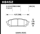 Hawk 03-05 WRX D1004 HPS Street Rear Brake Pads-4