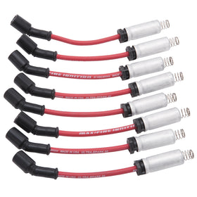 Edelbrock Spark Plug Wire Set Ls Kit w/ Metal Sleeves 99-15 50 Ohm Resistance Red Wire (Set of 8) - 0