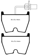 EBC 06-09 Audi RS4 4.2 (Cast Iron Rotors) Bluestuff Front Brake Pads-6