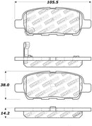 StopTech Street Touring 6/02-08 350z / 01-08 G35 Rear Brake Pads-1