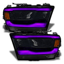 Oracle 19-21 Dodge RAM 1500 RGB+W Headlight DRL Upgrade Kit- Reflector LED Headlights - ColorSHIFT+W-13