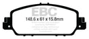 EBC 13+ Honda Accord Coupe 2.4 EX Greenstuff Front Brake Pads-5