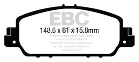 EBC 13+ Honda Accord Coupe 2.4 EX Ultimax2 Front Brake Pads - 0