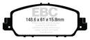 EBC 13+ Honda Accord Coupe 2.4 EX Yellowstuff Front Brake Pads-5