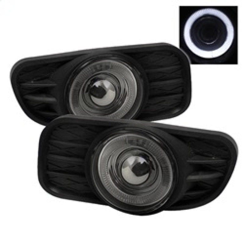 Spyder Jeep Grand Cherokee 99-04 Halo Projector Fog Lights w/Switch Smoke FL-P-JGC99-HL-SM - 0