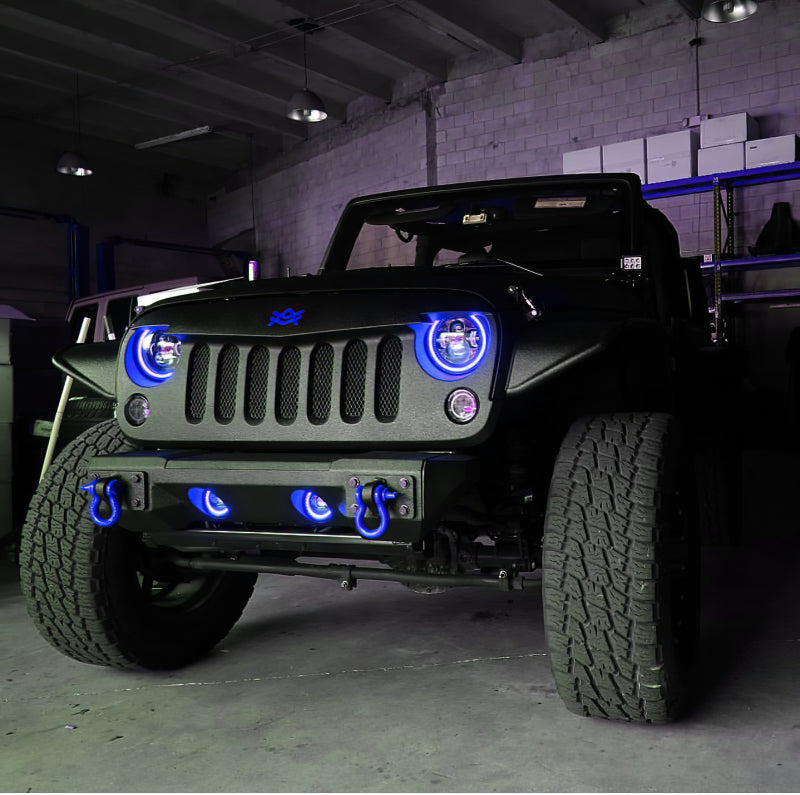 Oracle 7in High Powered LED Headlights - Black Bezel - ColorSHIFT No Controller