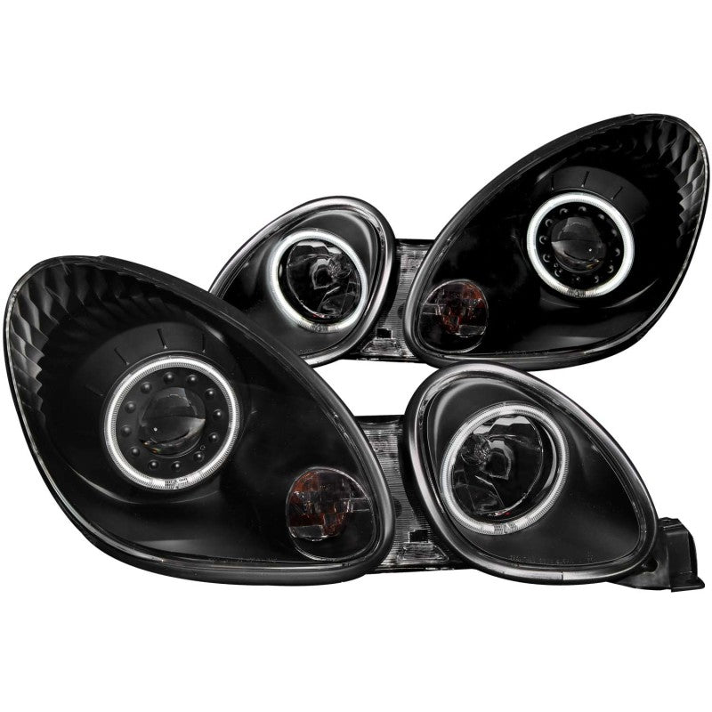 ANZO 1998-2005 Lexus Gs300 Projector Headlights w/ Halo Black - 0