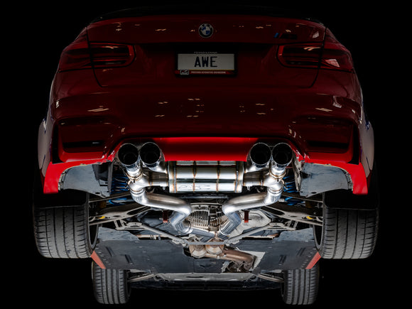 AWE Tuning BMW F8X M3/M4 SwitchPath Cat-Back Exhaust - Chrome Silver Tips