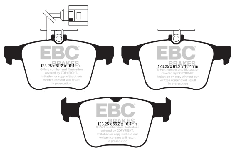 EBC 2018 Audi TT Quattro Redstuff Rear Brake Pads - 0