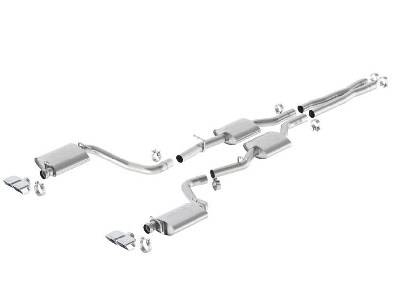 Borla 15-16 Dodge Challenger R/T 5.7L Dual Rectangle Angle Cut Dual Split Rear Exit ATAK Exhaust - 0