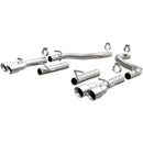 MagnaFlow Axle-Back, SS, 2.5in, Quad Split Rear 3.5in Tip 2015 Dodge Challenger 3.6L V6-3