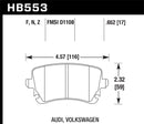 Hawk 06-07 Audi A6 Quattro / 03-04 RS6 / 04-08 S4 HPS Street Rear Brake Pads-4