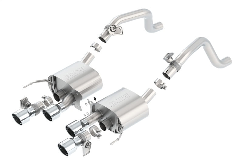 Borla 14-15 Chevy Corvette C7 6.2L RWD w/AFM &NPP S-Type Dual Round Rolled Center Rear Exit Exhaust - 0