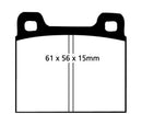 EBC 64-69 Porsche 911 2.0 (M Caliper) (Solid front rotor) Yellowstuff Front Brake Pads-4