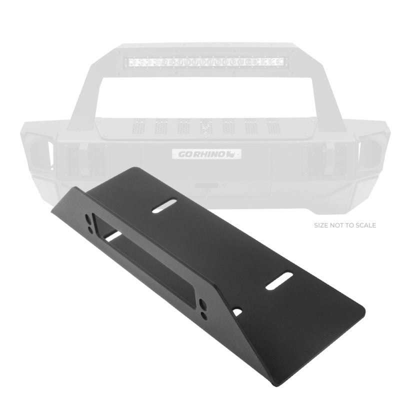 Go Rhino 07-20 Jeep Wrangler JL/JLU/JK/JKU/Gladiator JT Rockline Bumper Fairlead Mount Plate - 0