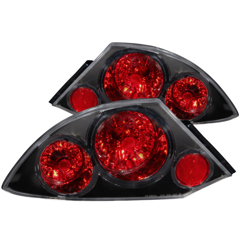 ANZO 2000-2005 Mitsubishi Eclipse Taillights Black - 0