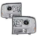 Spyder 99-04 Ford F-250 Super Duty Light Bar Projector Headlights - Chrome (PRO-YD-FF25099V2-LB-C)-2