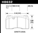 Hawk 06-10 VW Touareg Front / 09-11 Corvette Z06/ZR-1 (w/Carbon Ceramic Brake Package and Iron rotor-4