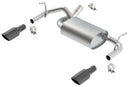 Borla 12-16 Jeep Wrangler 3.6AT/MT 4WD 2+4DR S/ SQ /RL/AC SR 2.5in, 2in Tip 3.5 sqx8 Black Chrome-2