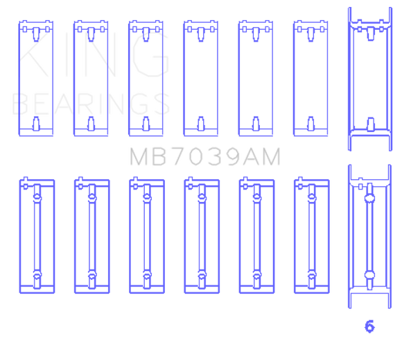 King Engine Bearings BMW M51/M57 Main Bearing Set - Size STD