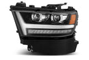 AlphaRex 19-20 Ram 1500HD PRO-Series Proj Headlights Plnk Style Jet Blk w/Activ Light/Seq Signal/DRL-5