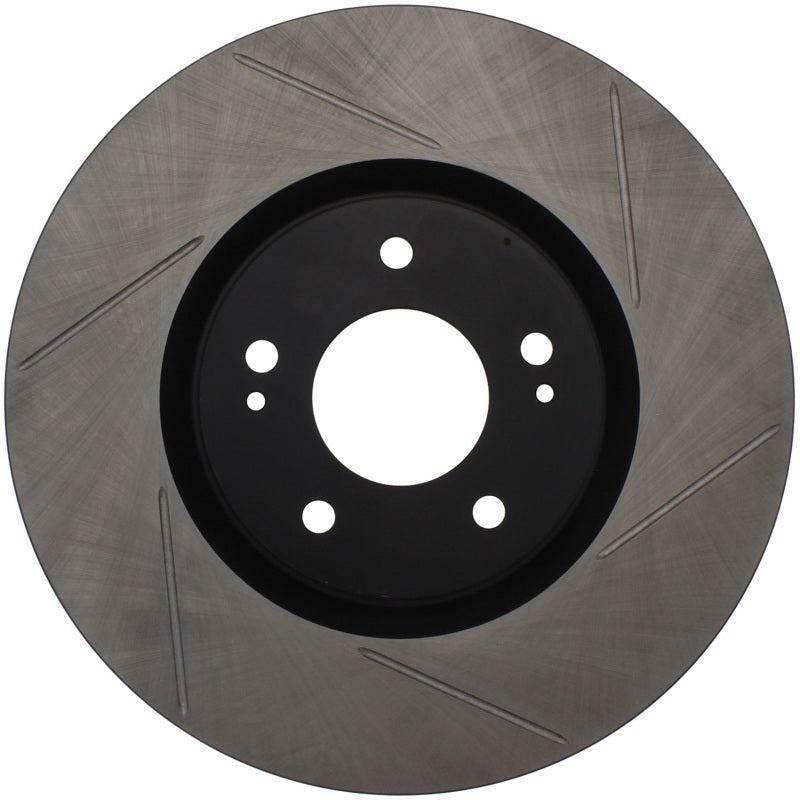 StopTech Power Slot 03-06 Evo 8 & 9 Slotted Left Front Rotor - 0