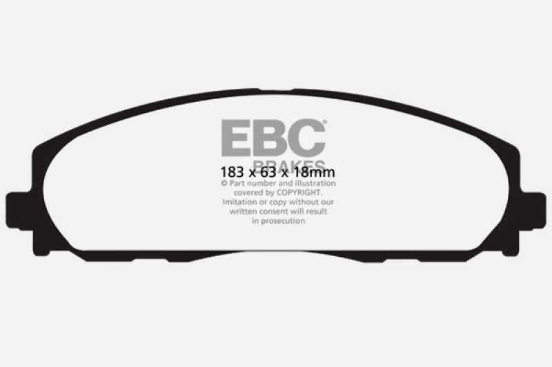 EBC 2016+ Chrysler Pacifica (Ru) 3.6L Extra Duty Front Brake Pads - 0