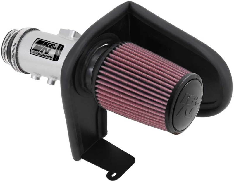 K&N 13-14 Honda Accord 3.5L V6 69 Series Typhoon Air Intake System - Silver Cold Air Intake Kit - 0