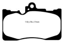 EBC 07-08 Lexus GS350 3.5 RWD Yellowstuff Front Brake Pads-5