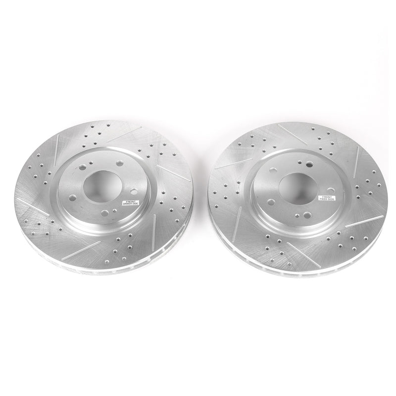 Power Stop 03-06 Mitsubishi Lancer Front Evolution Drilled & Slotted Rotors - Pair - 0