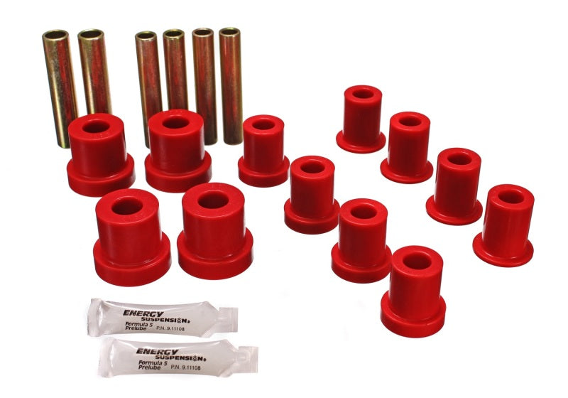 Energy Suspension 73-87 GM Denali XL/SUburban/Yukon XL 4WD Red Front Leaf Spring Bushing Set - 0