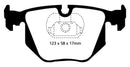 EBC 01-07 BMW M3 3.2 (E46) Redstuff Rear Brake Pads-6