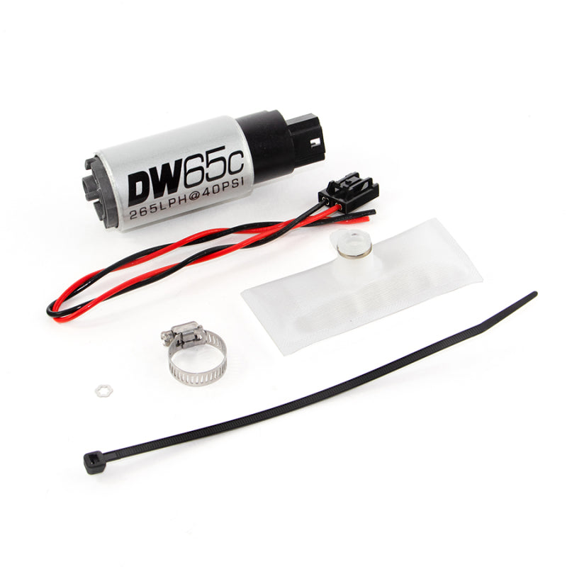 DeatschWerks 88-91 BMW 325i DW65C 265lph Compact Fuel Pump w/ Install Kit (w/o Mounting Clips) - 0