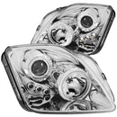 ANZO 1997-2001 Honda Prelude Projector Headlights w/ Halo Chrome w/ LED-3