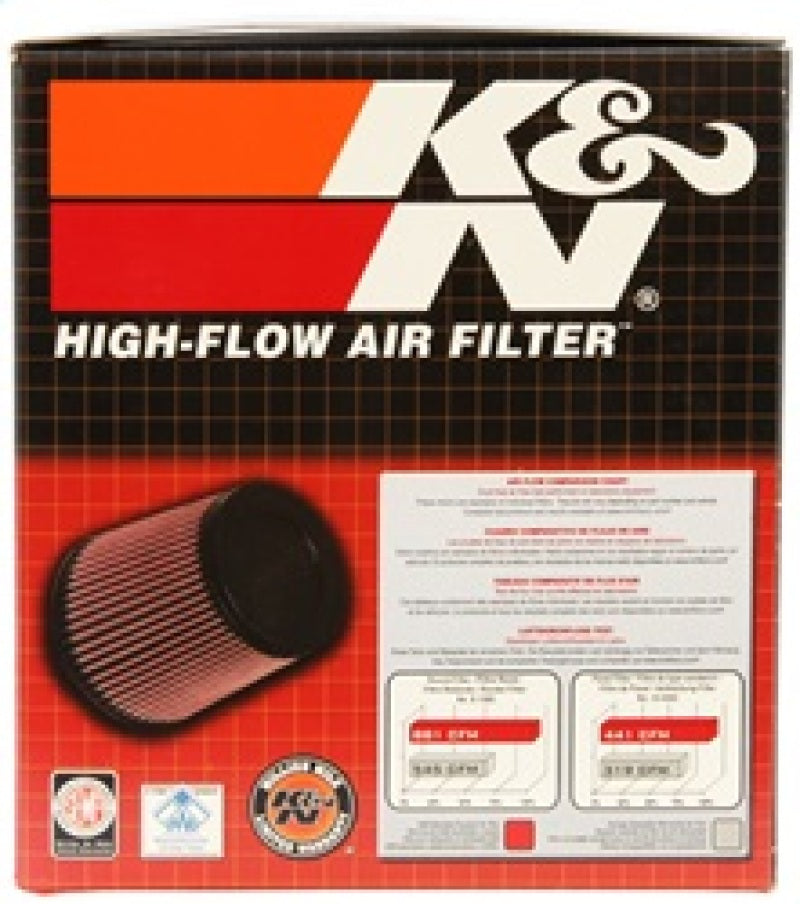 K&N Universal Rubber Filter Round Tapered 4.5in Flange ID x 5.875 Base OD x 5in Top OD x 3.25in H